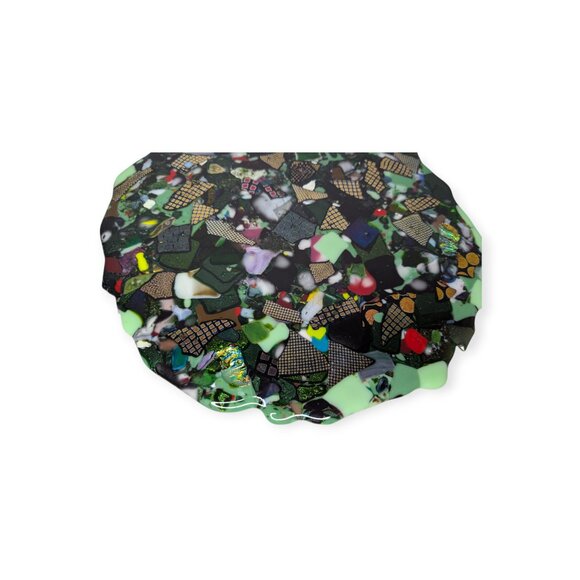 Stained Glass Mosaic Multicolored Disc Stepping Stone Table Decor 13.5" - Picture 4 of 13